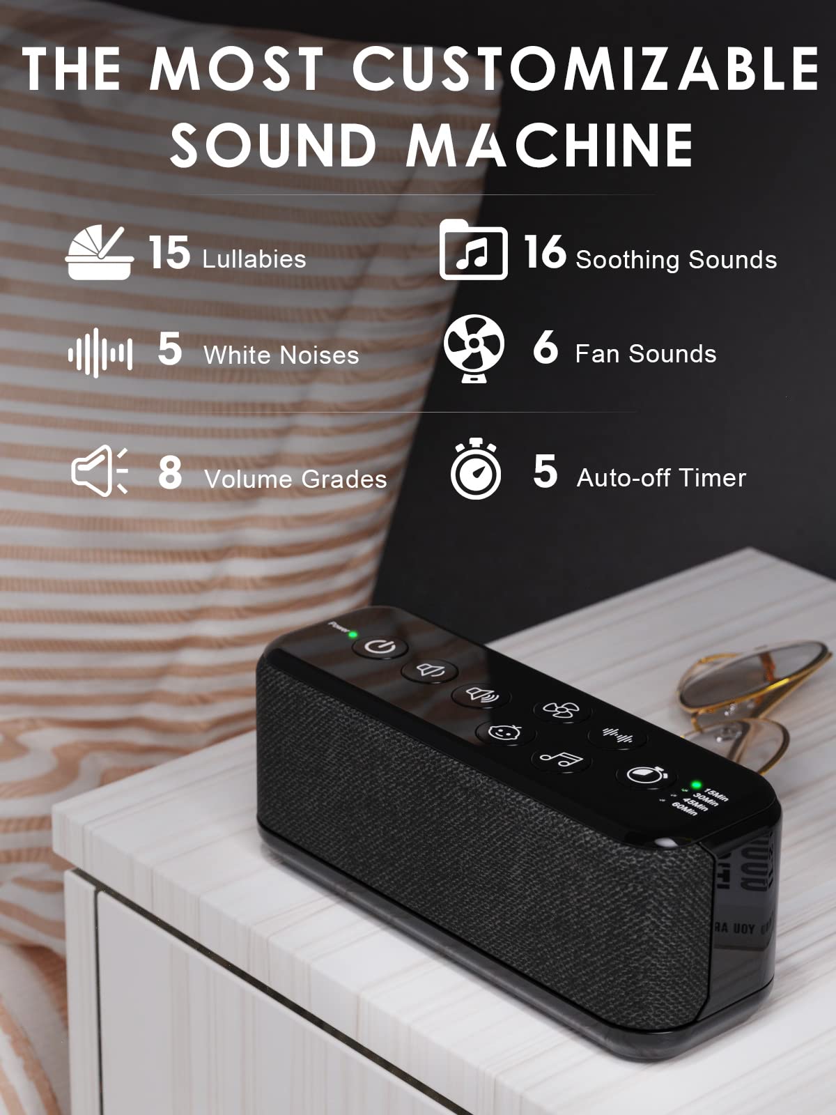 OnLyee 42-sounds icons display, showcasing diverse soundscapes for kids and adults.