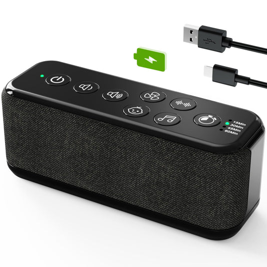 OnLyee portable white noise machine front view, a compact sleep aid for travel.
