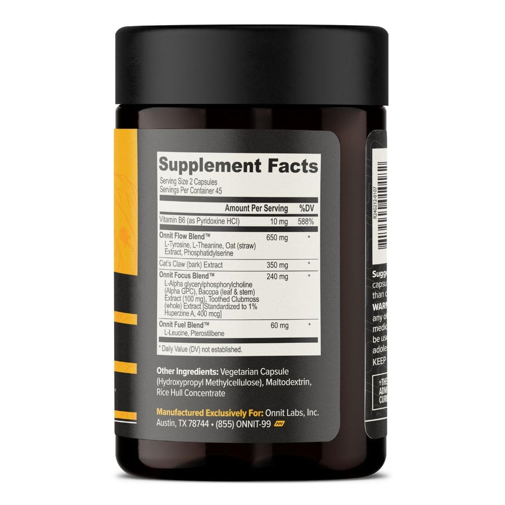 Stimulant-free nootropic formula close-up