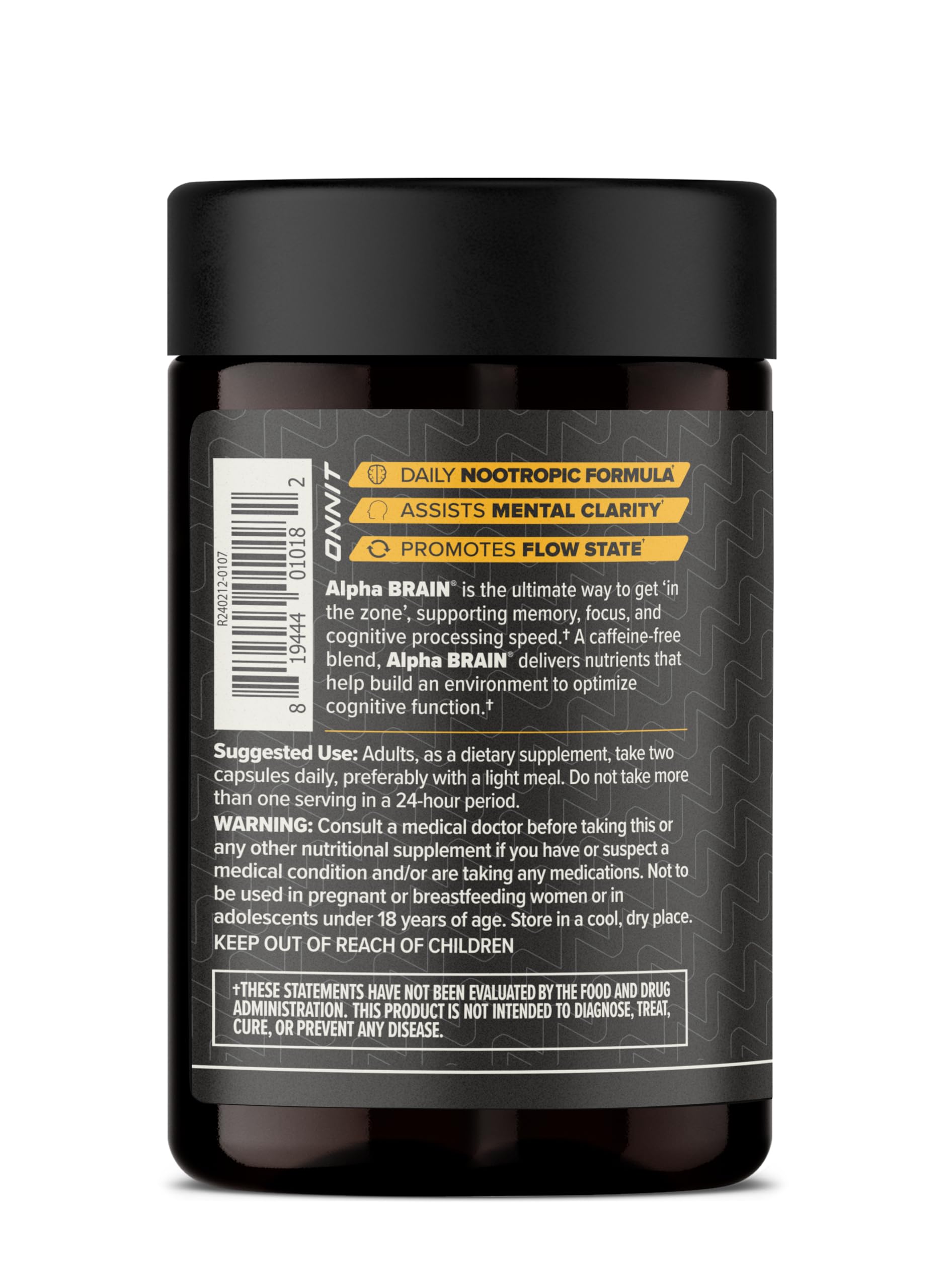 IGEN Non-GMO testing seal on Alpha Brain