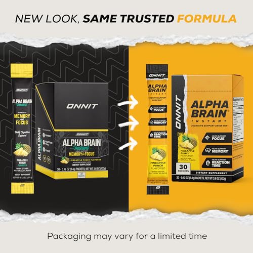 ONNIT Alpha Brain Instant Pineapple Punch 30-count box