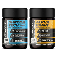 ONNIT Alpha Brain 30-count and Shroom Tech Sport 28-count bundle