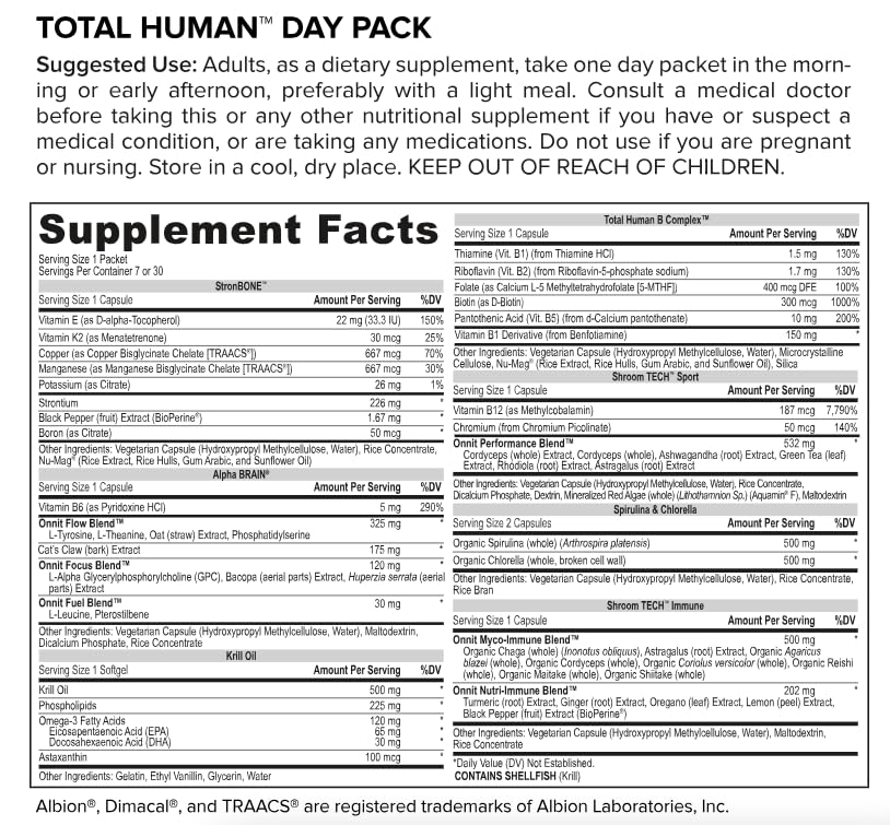 Bundle front view showing Alpha Brain and Total Human packages