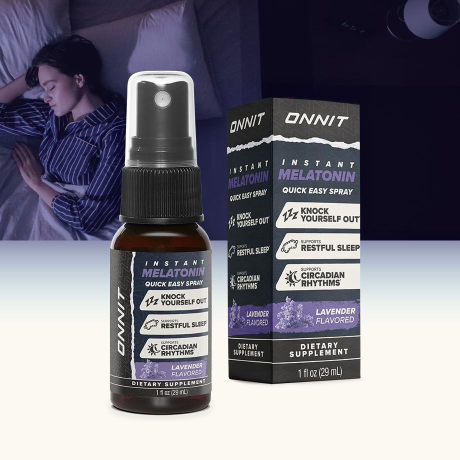 Melatonin spray nozzle dispensing a dose