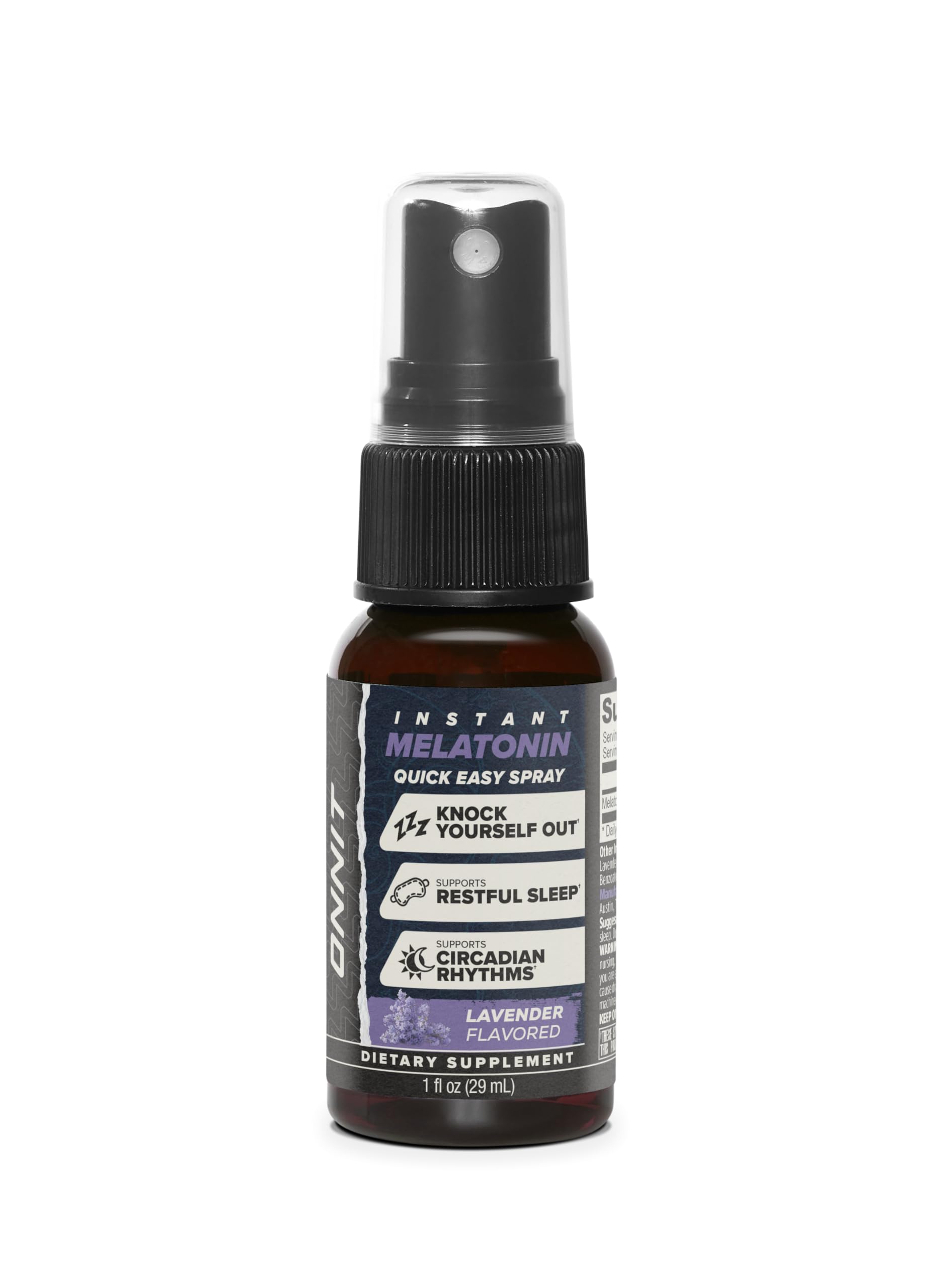 Lavender flavor sugar-free melatonin spray with stevia
