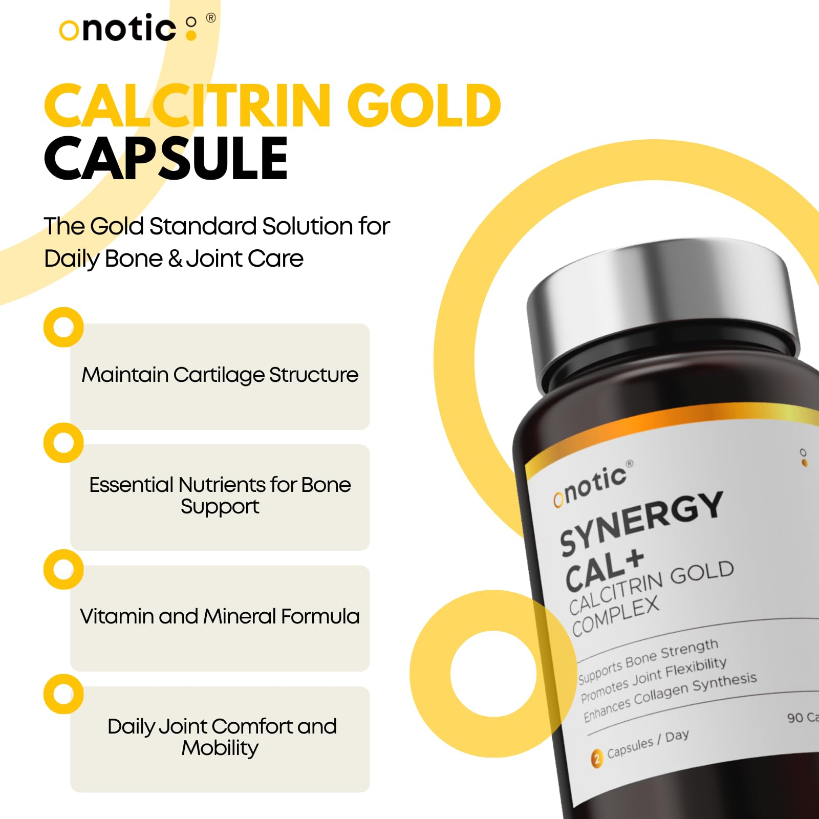 Graphic illustrating the 8-in-1 formula for bone and joint support