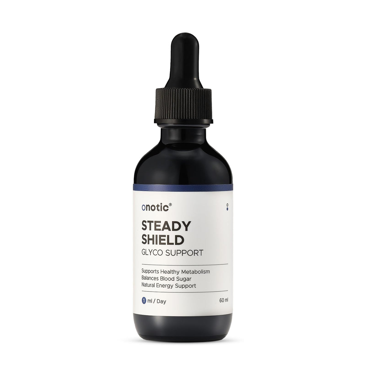 Front view of ONOTIC Glyco Support Steady Shield Drops bottle