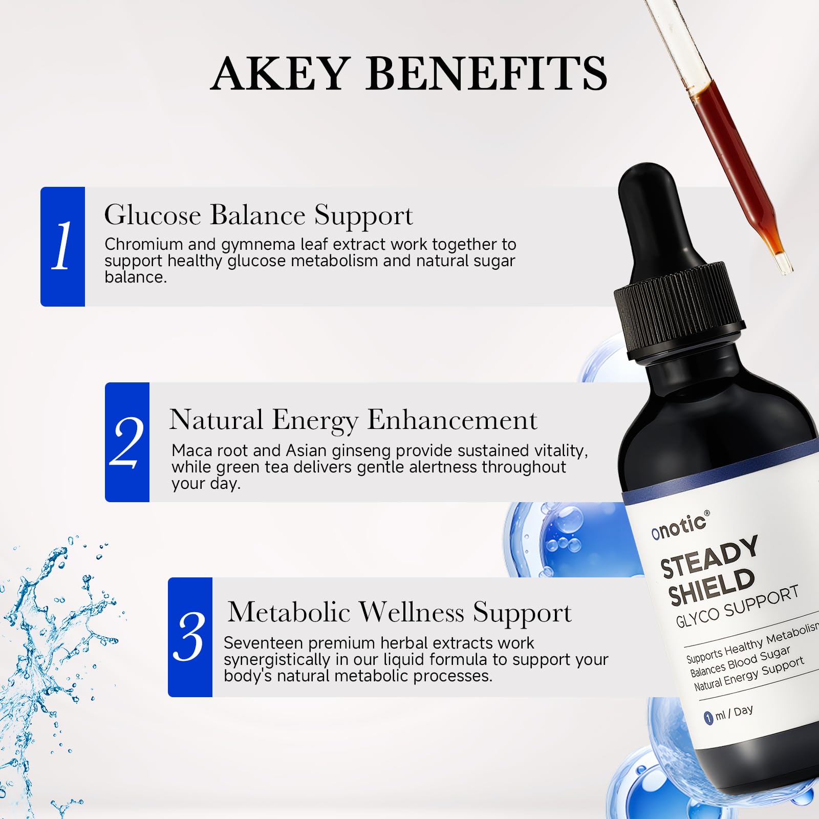ONOTIC Glyco Support Steady Shield Drops bottle label close-up