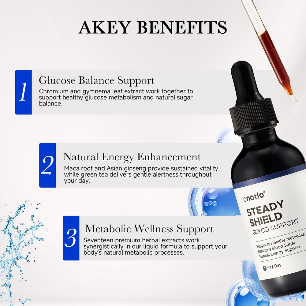 ONOTIC Glyco Support Steady Shield Drops bottle label close-up