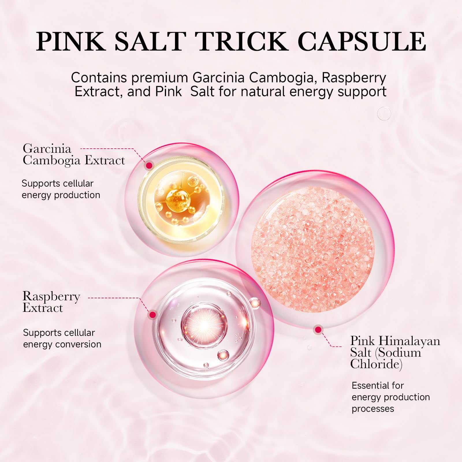 Close-up of ONOTIC pink salt trick capsules label