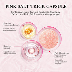 Close-up of ONOTIC pink salt trick capsules label