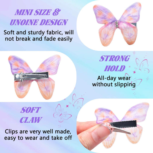 OOPPOO butterfly clips 3D fabric with soft, durable wings