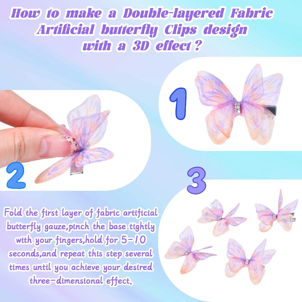 OOPPOO butterfly clips glitter surface catches light for stylish looks