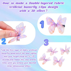 OOPPOO butterfly clips glitter surface catches light for stylish looks