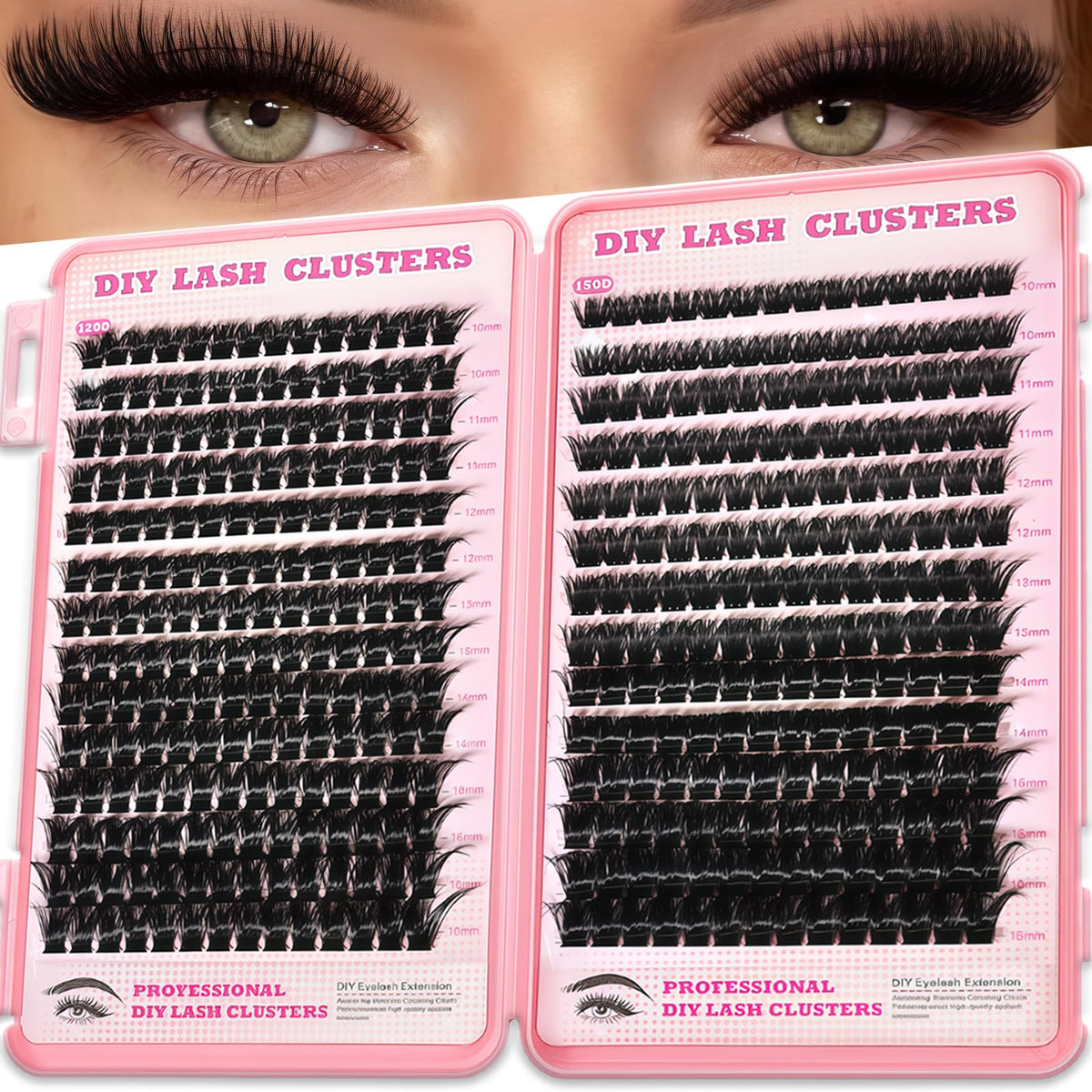 OOPPOO Manga Lash Clusters 392pcs pack for DIY lash styling