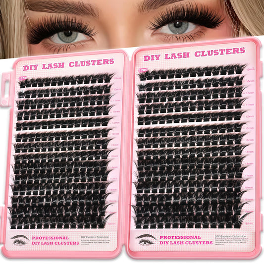 OOPPOO Manga Lash Clusters packaging shows 392 pieces for DIY volume looks.