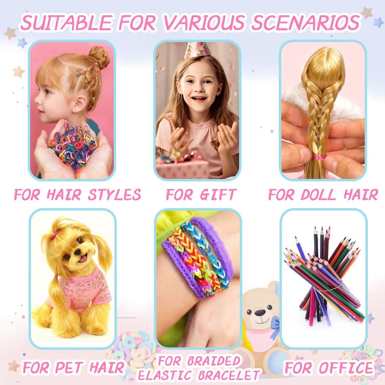 OOPPOO metal snap clips secure final styles during school or play