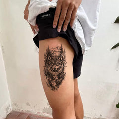 Oottati eye tattoo design offers a striking accent for night-out looks