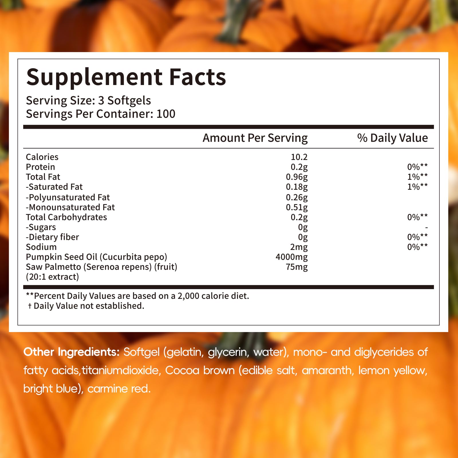 OOUUEEOO Pumpkin Seed Oil 4000mg Softgels bottle with label