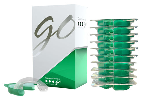 Opalescence Go 10% prefilled whitening trays for upper and lower teeth