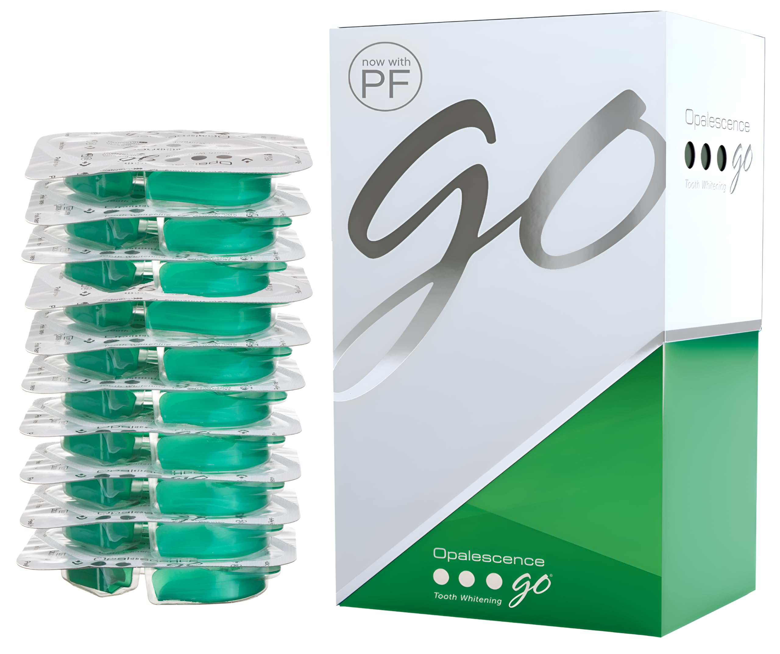 Opalescence Go 15 PF prefilled whitening trays - front view