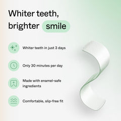 Close-up of Opalescence Go whitening strips being applied