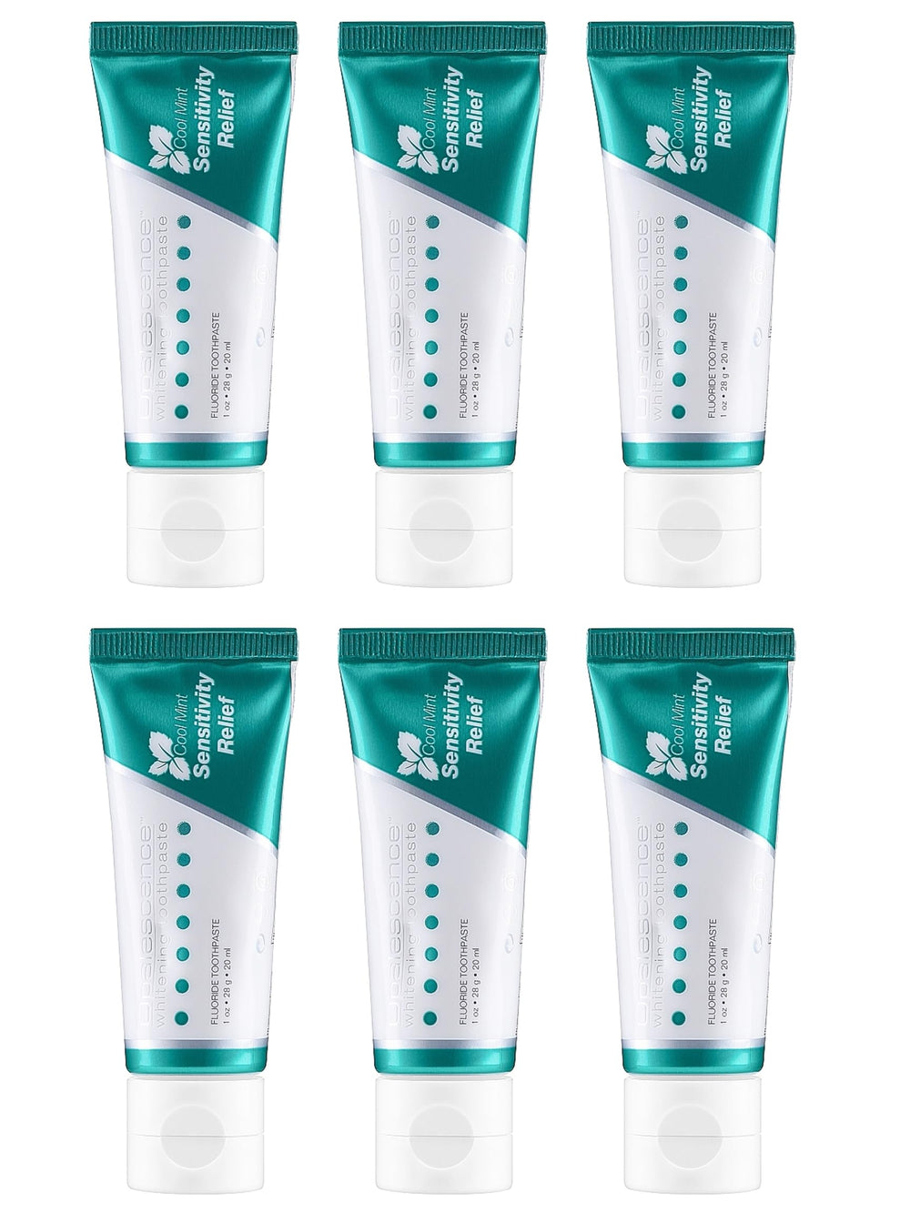 Fluoride protection and whitening on toothpaste packaging