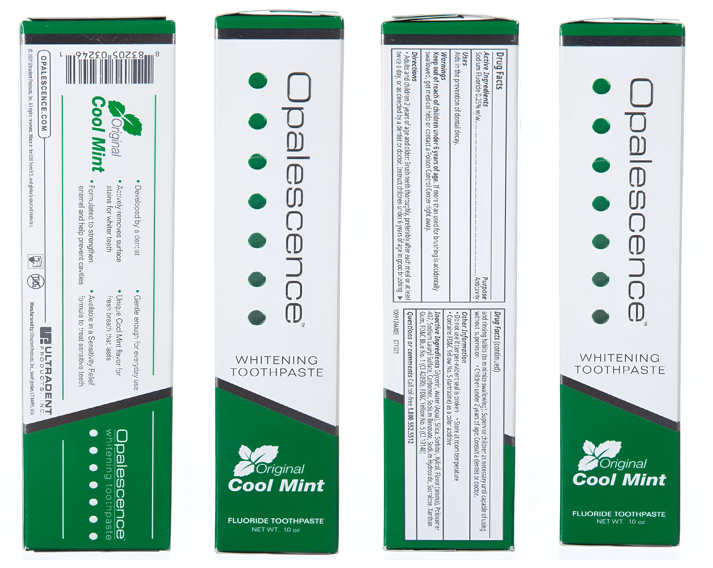 Opalescence toothpaste packaging showing seal