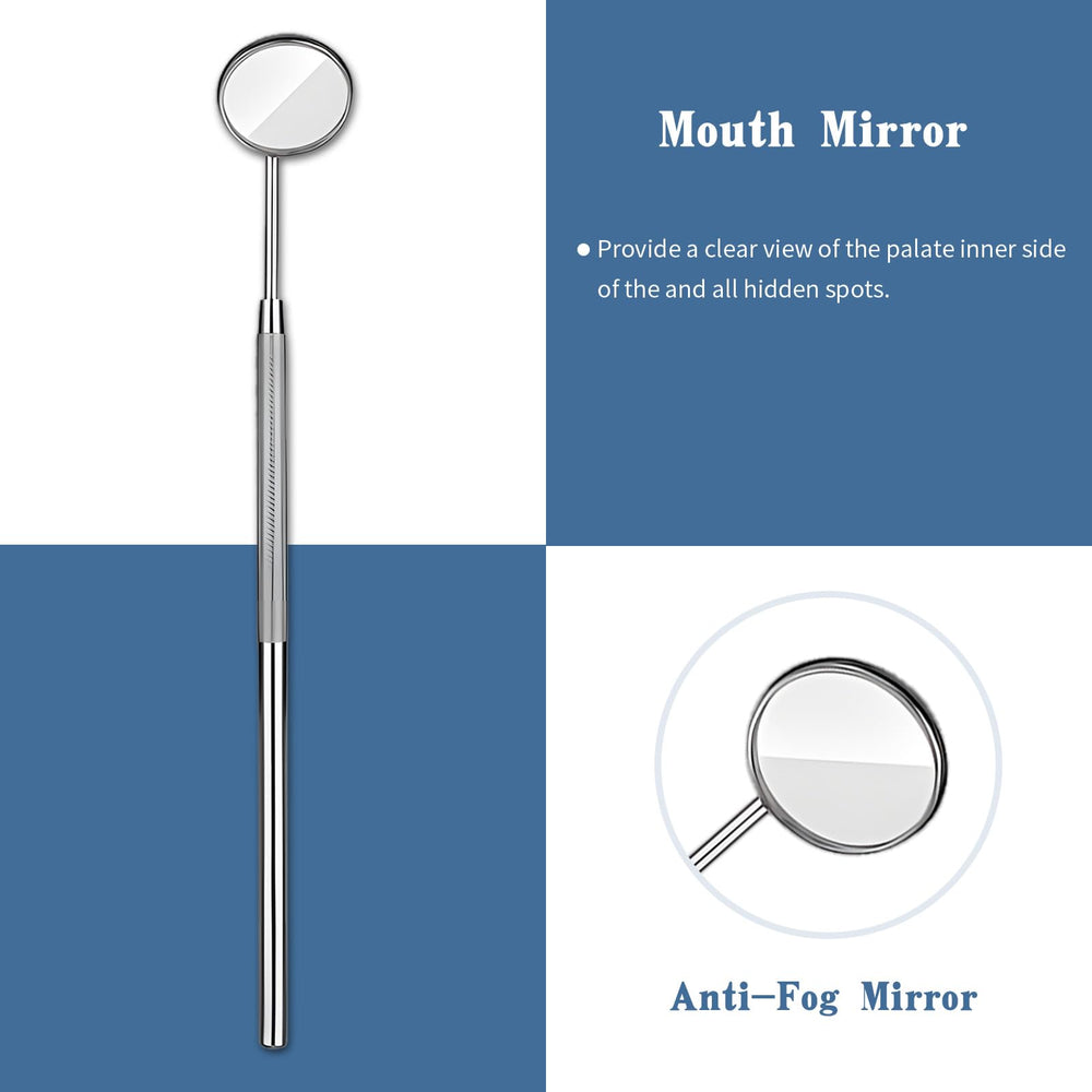 Open case showing stainless steel dental tools