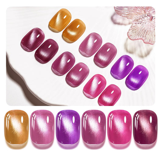 OpenLive Strawberry Molten Gold Cat Eye Nail Polish bottle with magnetic cap for easy effects.