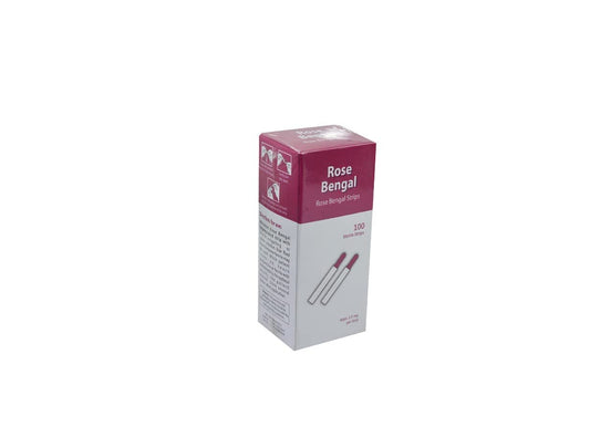 Single Rose Bengal strip containing 1.0 mg