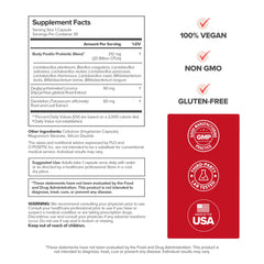 Non-GMO, vegan, gluten-free certification icons