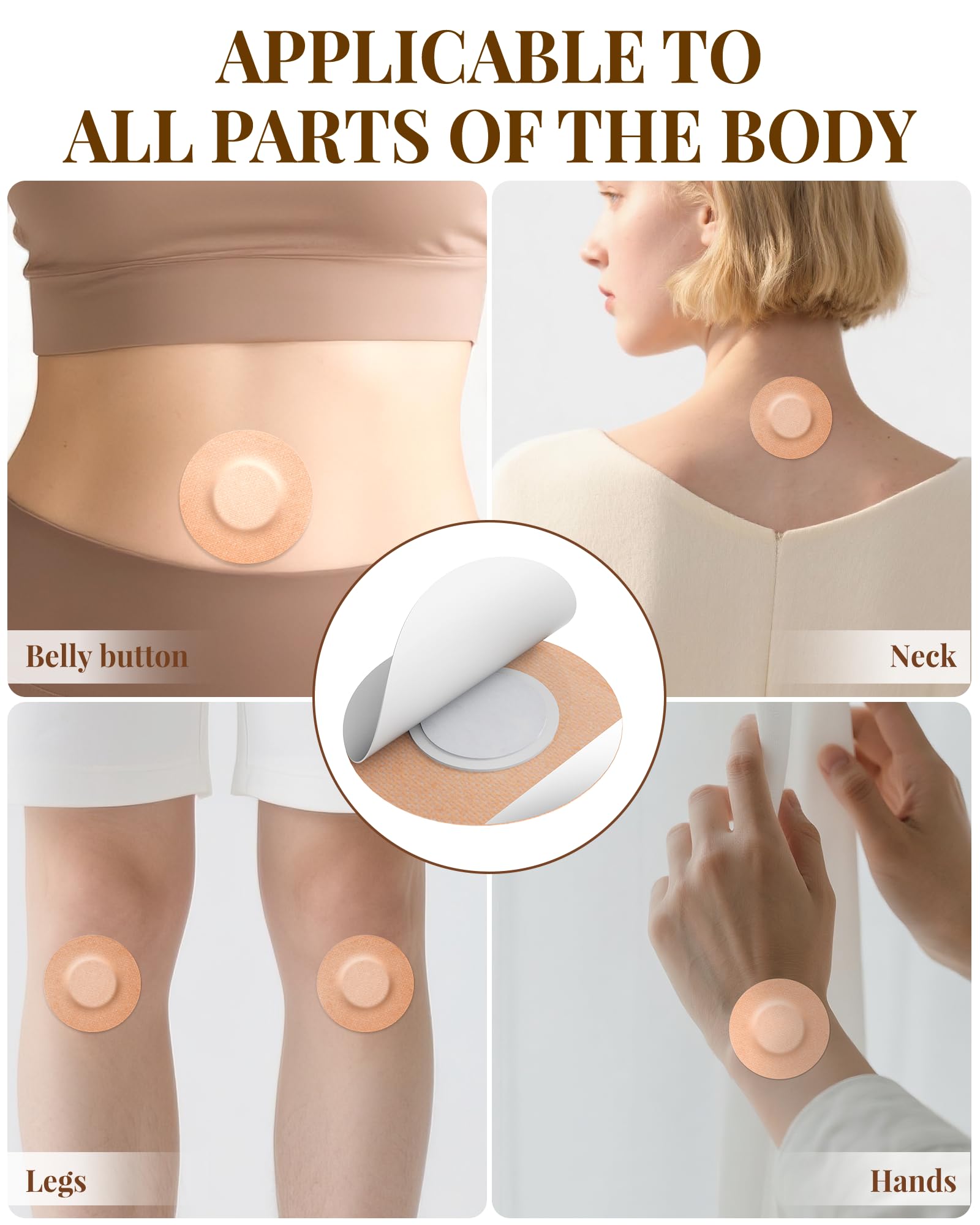Hypoallergenic adhesive on patches ensuring secure adhesion