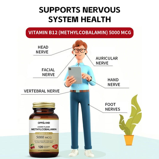 Close-up of cherry-flavored methylcobalamin B12 chewables