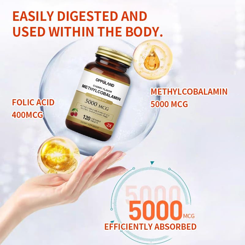 Vegan cherry-flavored B12 sublingual tablets with folate