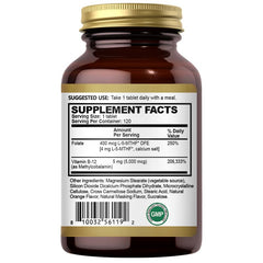 Lifestyle: active adult taking orange-flavored B-12 sublingual tablet