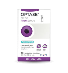 Optase Dry Eye Intense Drops with contact lenses showing compatibility for all-day comfort.
