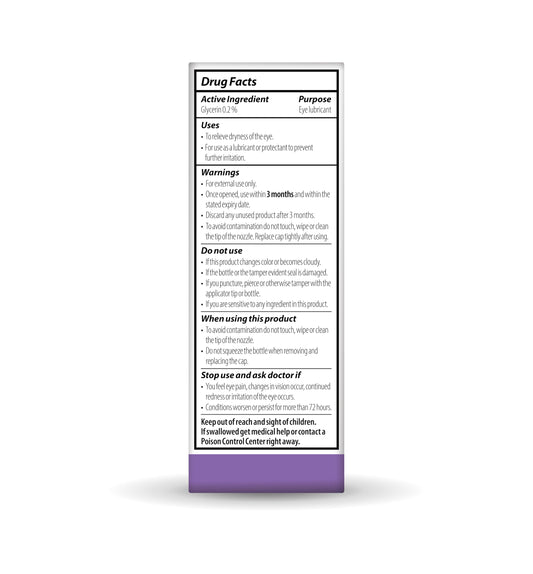 Optase Dry Eye Intense Drops application demonstrates easy, quick rehydration.