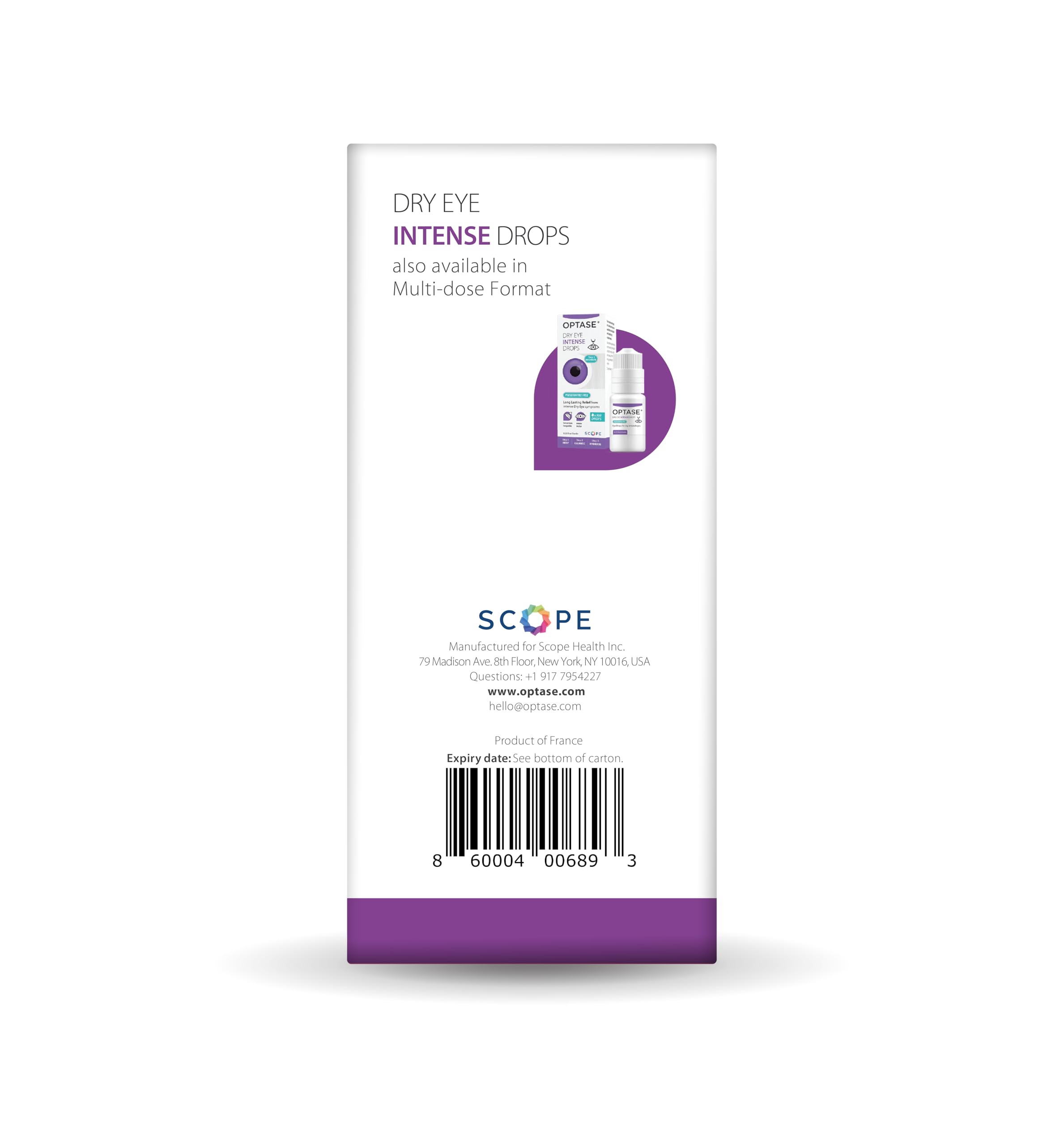 Optase Dry Eye Intense on-the-go usage scene for travel and daily routines.