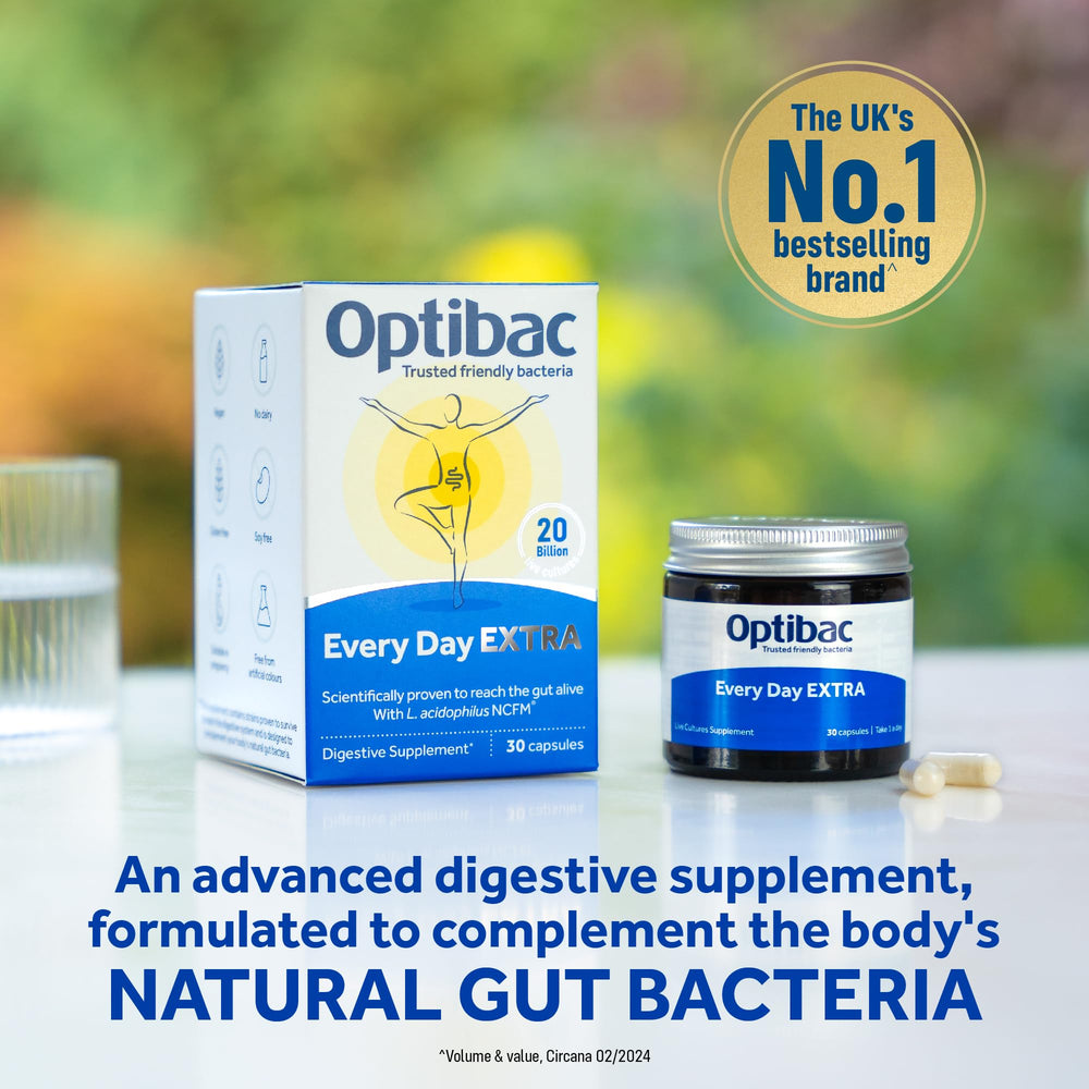 Capsules of OptiBac For Every Day EXTRA vegan probiotic
