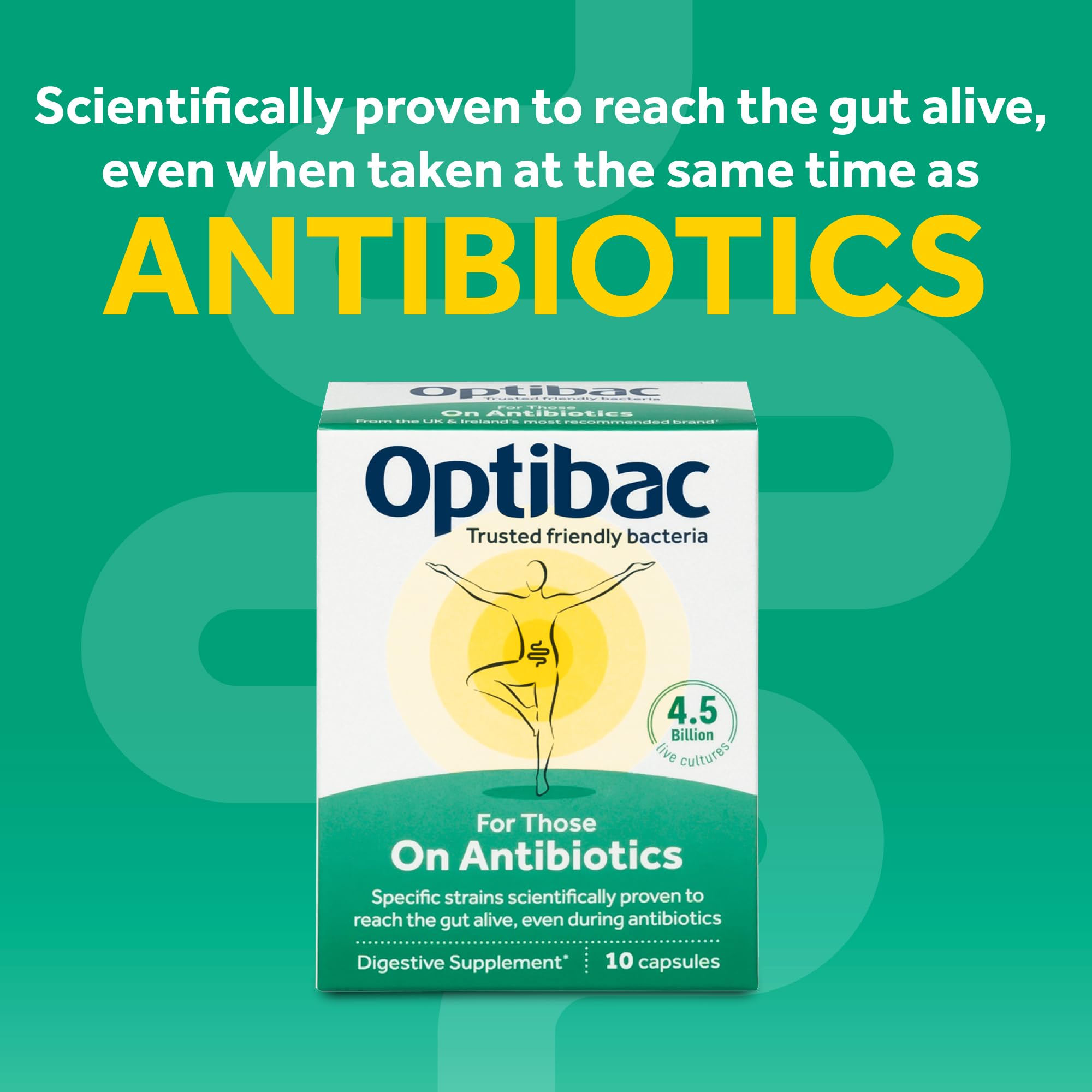 Pack of 10 OptiBac Probiotics for those on antibiotics