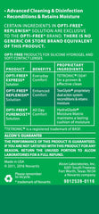 Close-up of OPTI-FREE Replenish bottle label