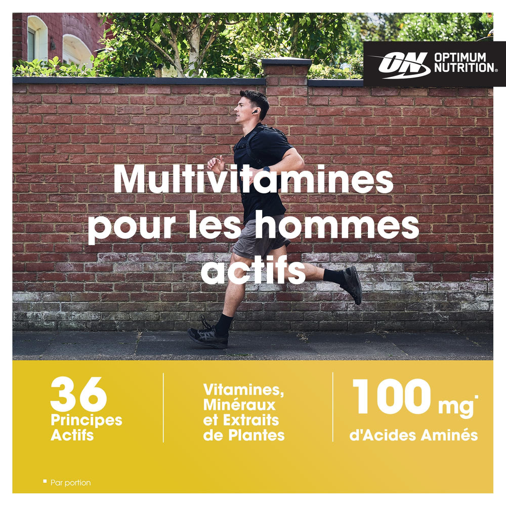 Optimum Nutrition Opti-Men multivitamin bottle side angle