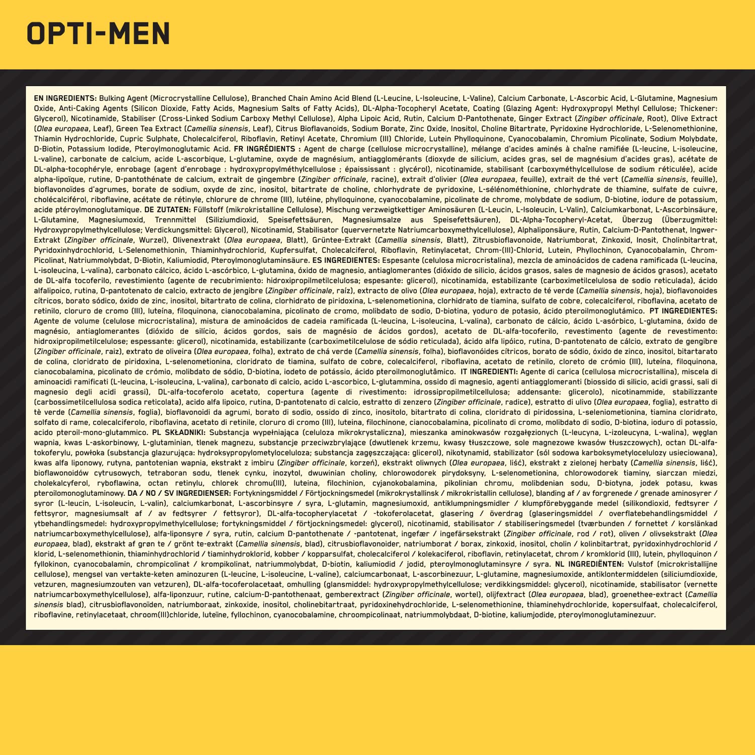 Optimum Nutrition Opti-Men bottle displayed for product listing