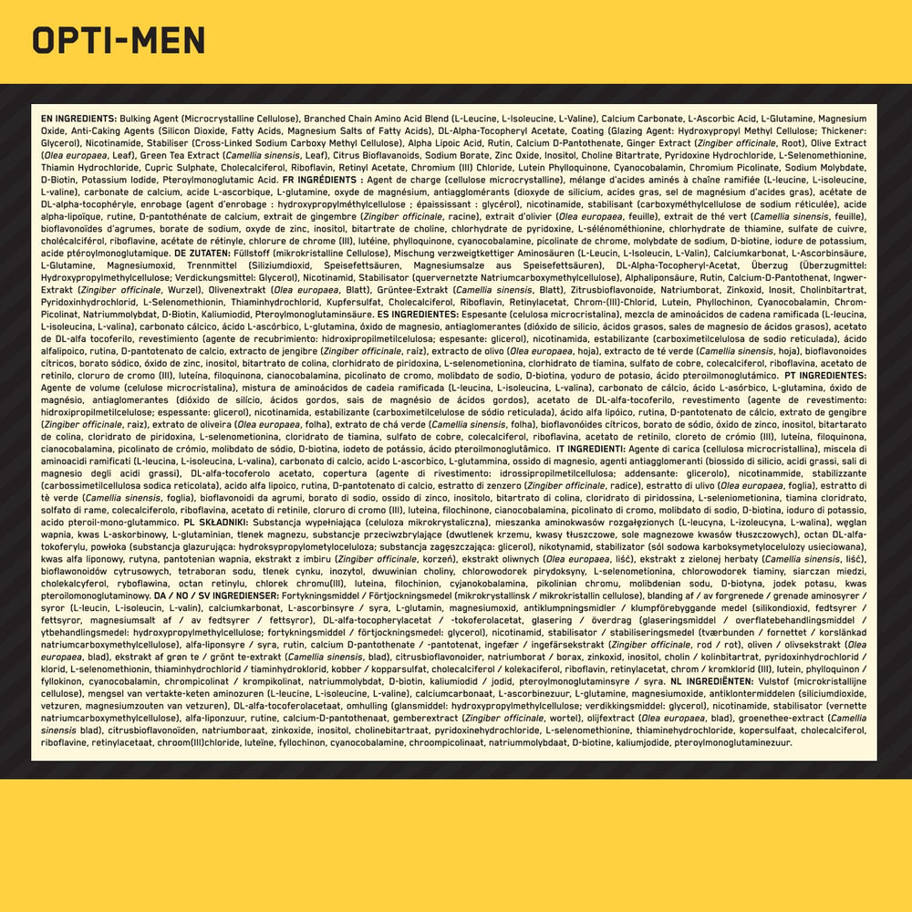 Optimum Nutrition Opti-Men bottle displayed for product listing