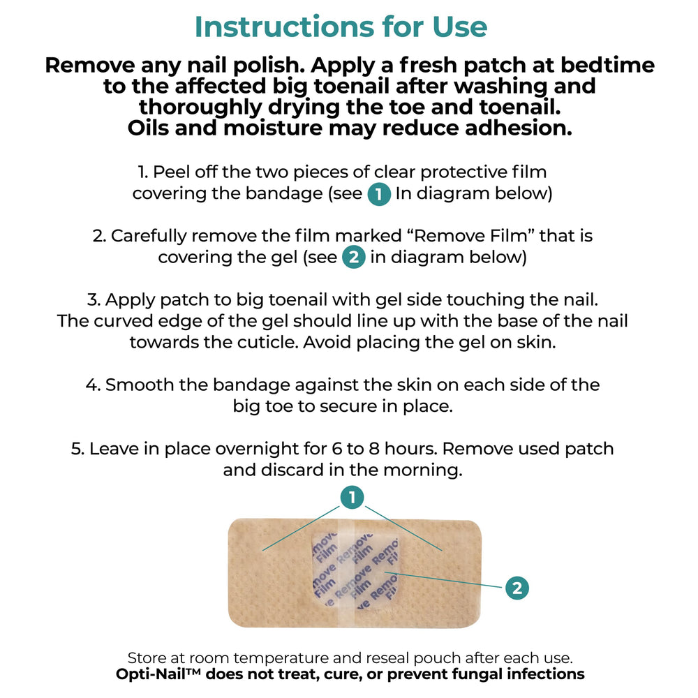 Opti-Nail 21-patch pack on shelf highlighting great value for nail care.