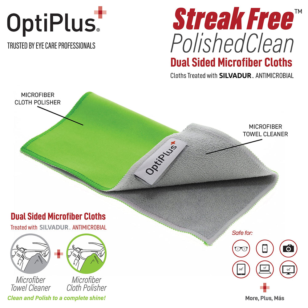 Dual-sided microfiber cleaning cloth