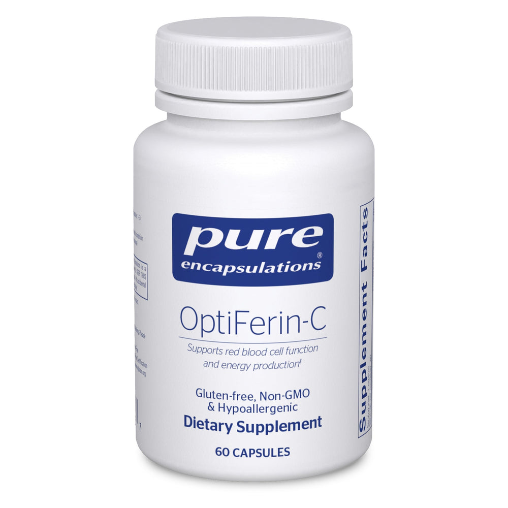 Bottle label for Pure Encapsulations OptiFerin-C