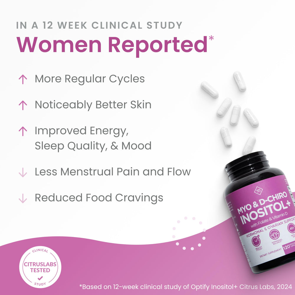Bottle showing 30-day supply of Inositol capsules