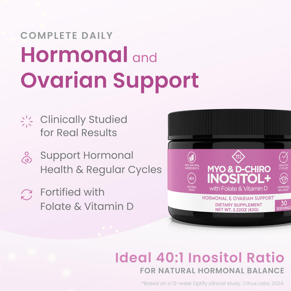 Label shows 2000mg Myo-Inositol and 50mg D-Chiro Inositol per serving